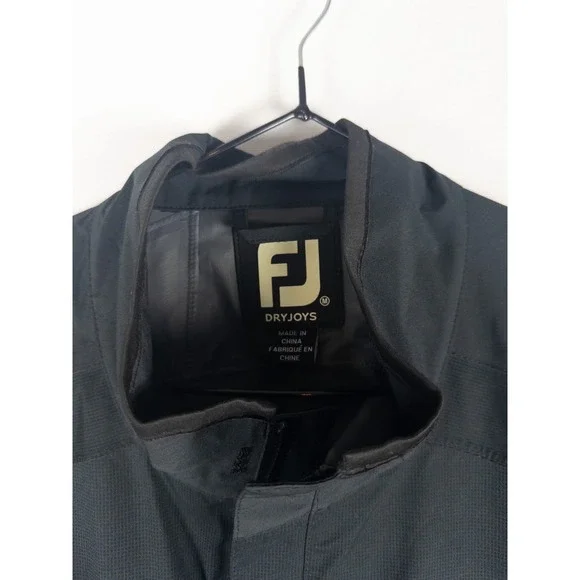 FootJoy Dryjoys Rain Jacket Mens M Black Firethorne Golf Clouse Hydrolite